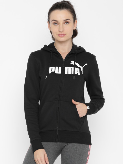 Puma Women Black Printed Sporty Jacket