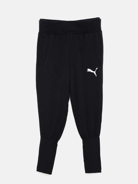Puma Girls Black Softsport Jersey Track Pants